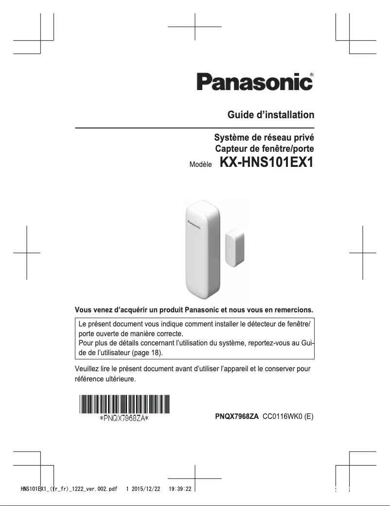 Página 1 del manual Manual de usuario Panasonic KX-HN6011JT
