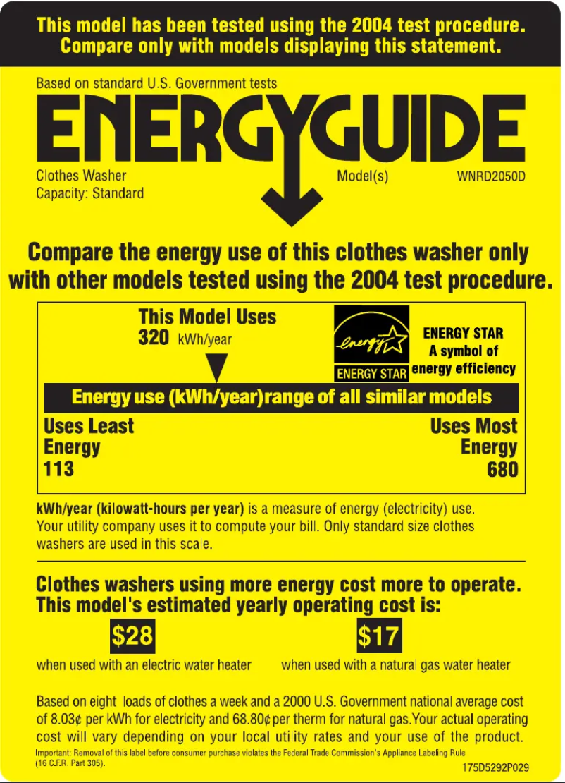 Image de la première page du manuel de l'appareil WNRD2050DWC