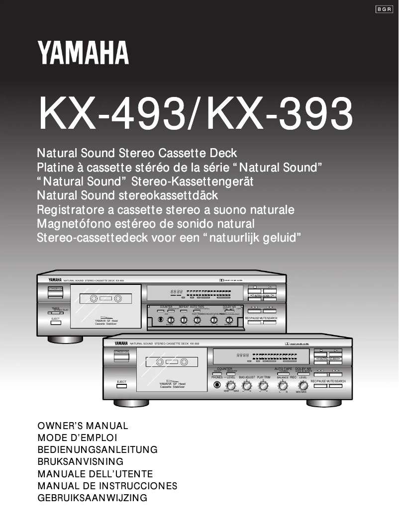 Page 1 de la notice Manuel utilisateur Yamaha KX-493