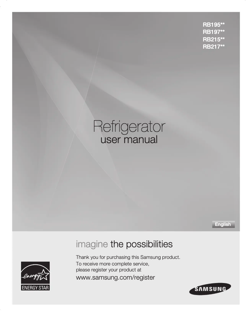 Página 1 del manual Manual de usuario Samsung RB195ACWP