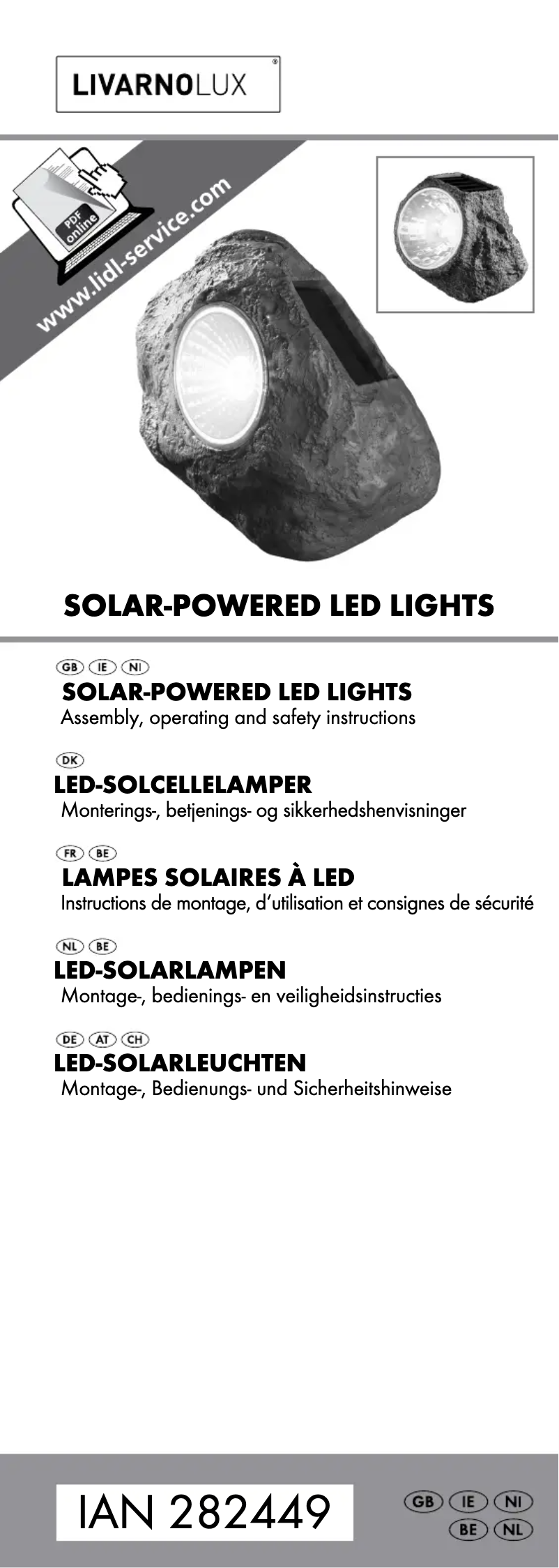 Page 1 of the manual User Manual Livarno Lux IAN 282449