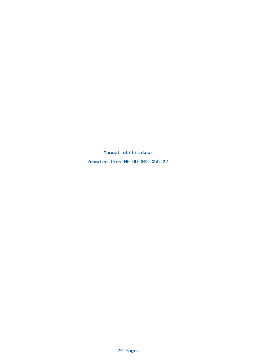 Page 1 de la notice Manuel utilisateur Ikea METOD 602.055.22