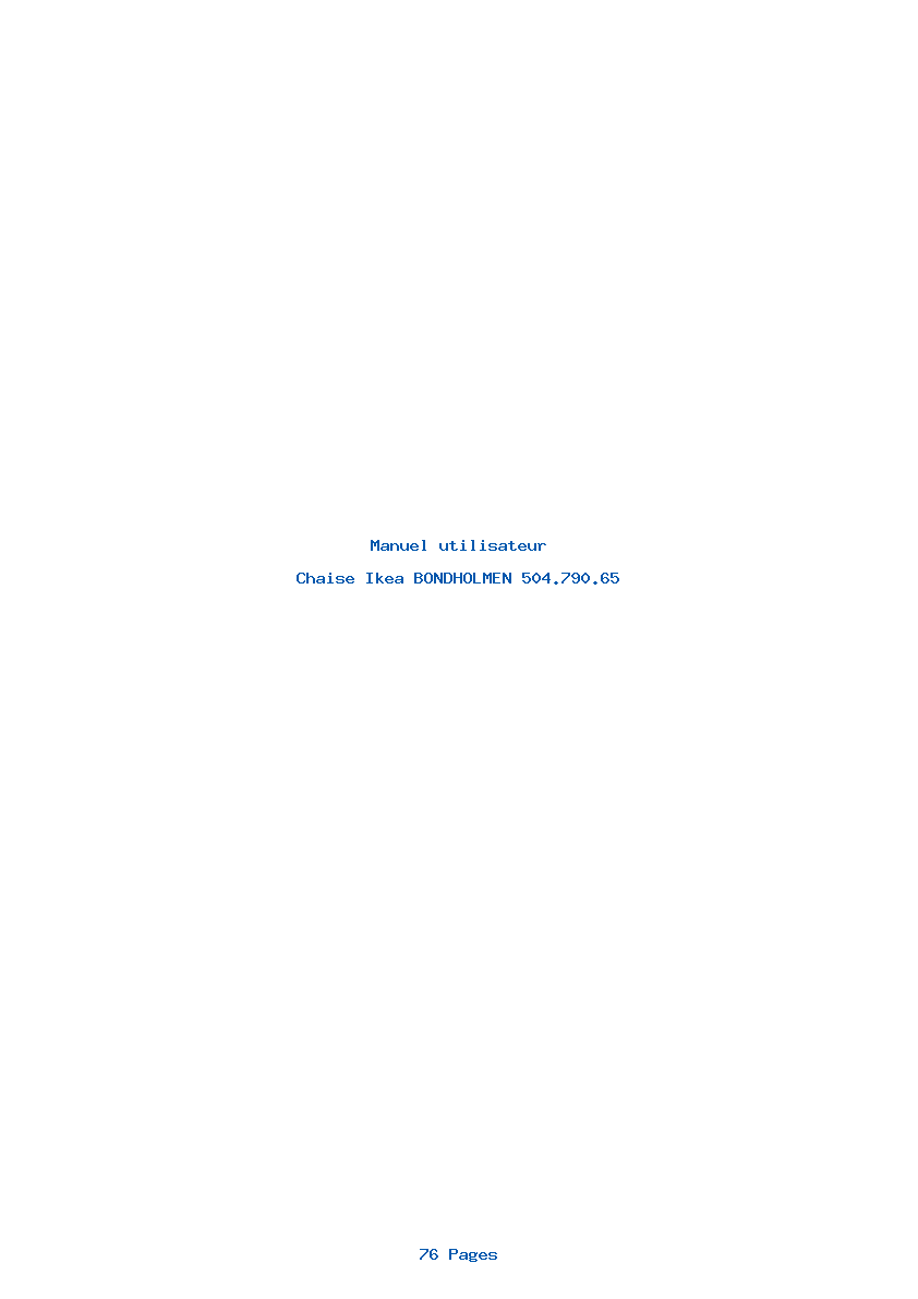 Page 1 de la notice Manuel utilisateur Ikea BONDHOLMEN 504.790.65