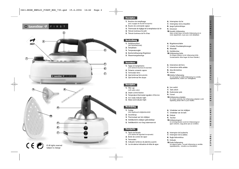 Página 1 del manual Manual de usuario Laurastar First
