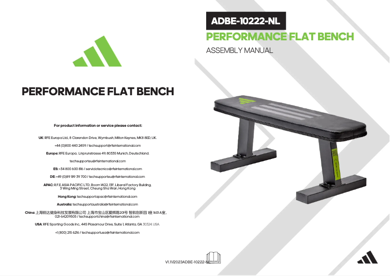 Página 1 del manual Manual de usuario Adidas ADBE-10222-NL