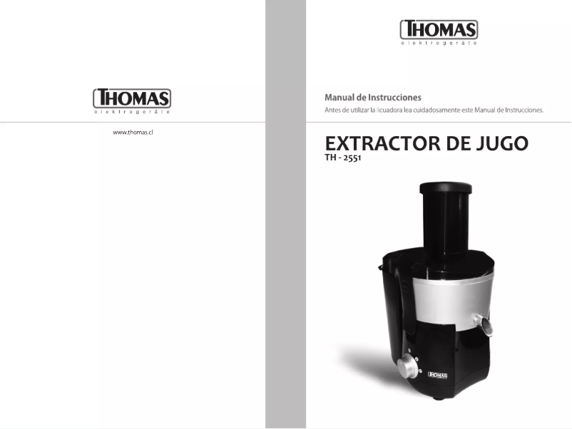 Page 1 de la notice Manuel utilisateur Thomas TH-2551