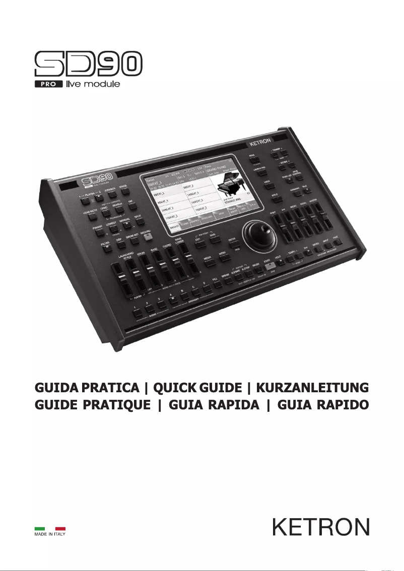 Page 1 of the manual User Manual Ketron SD90