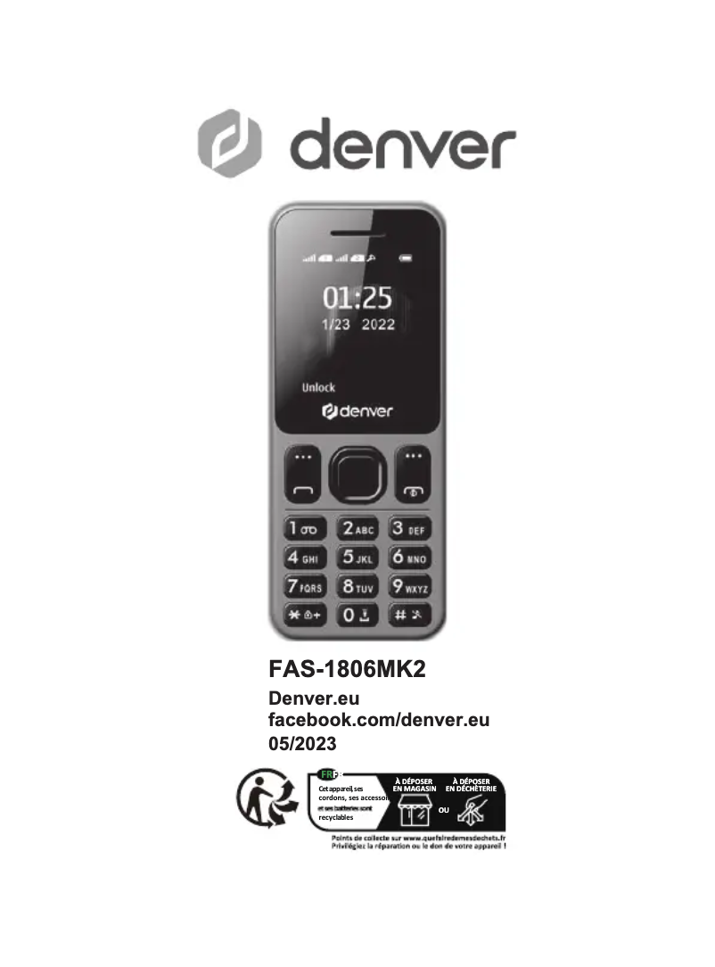 Page 1 of the manual User Manual Denver FAS-1806MK2