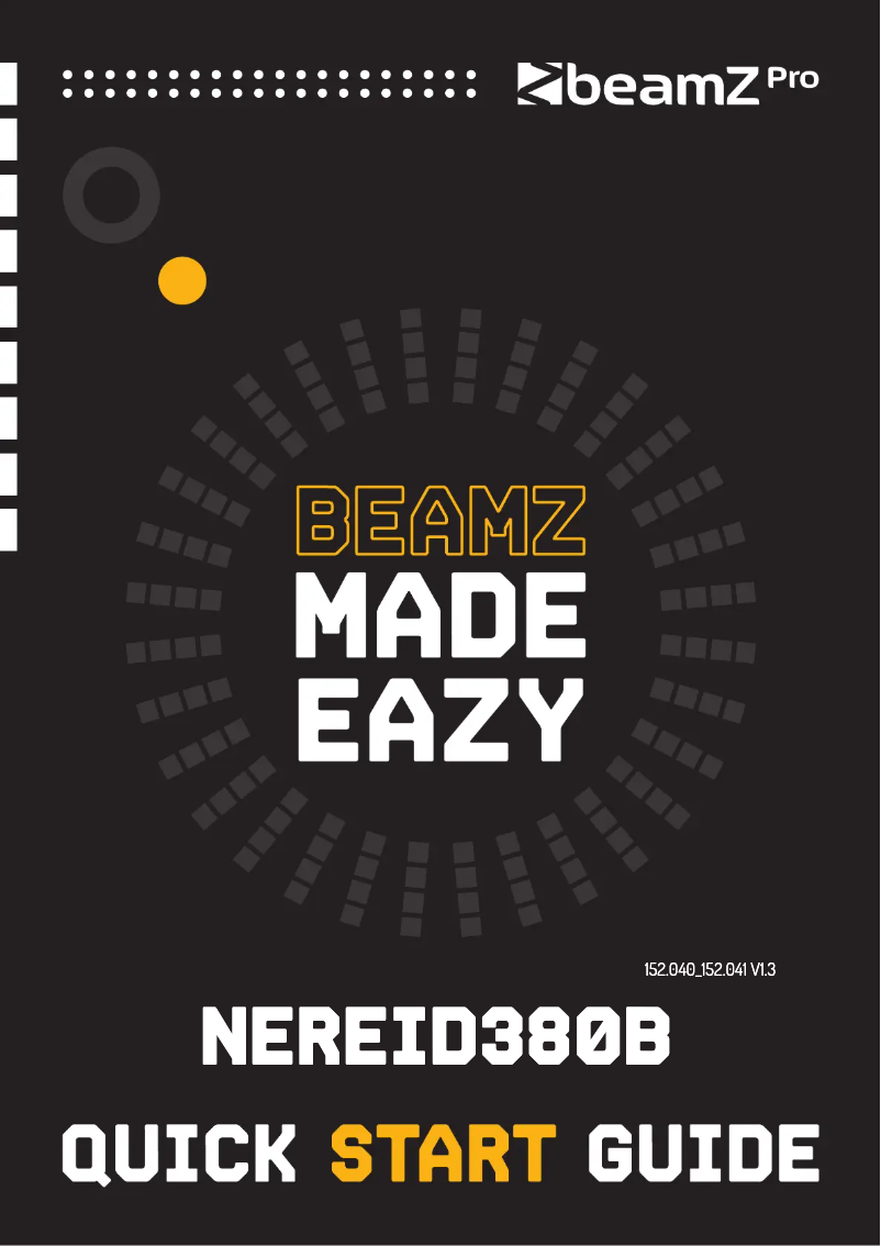 Page 1 de la notice Guide de démarrage rapide BeamZ NereId380B
