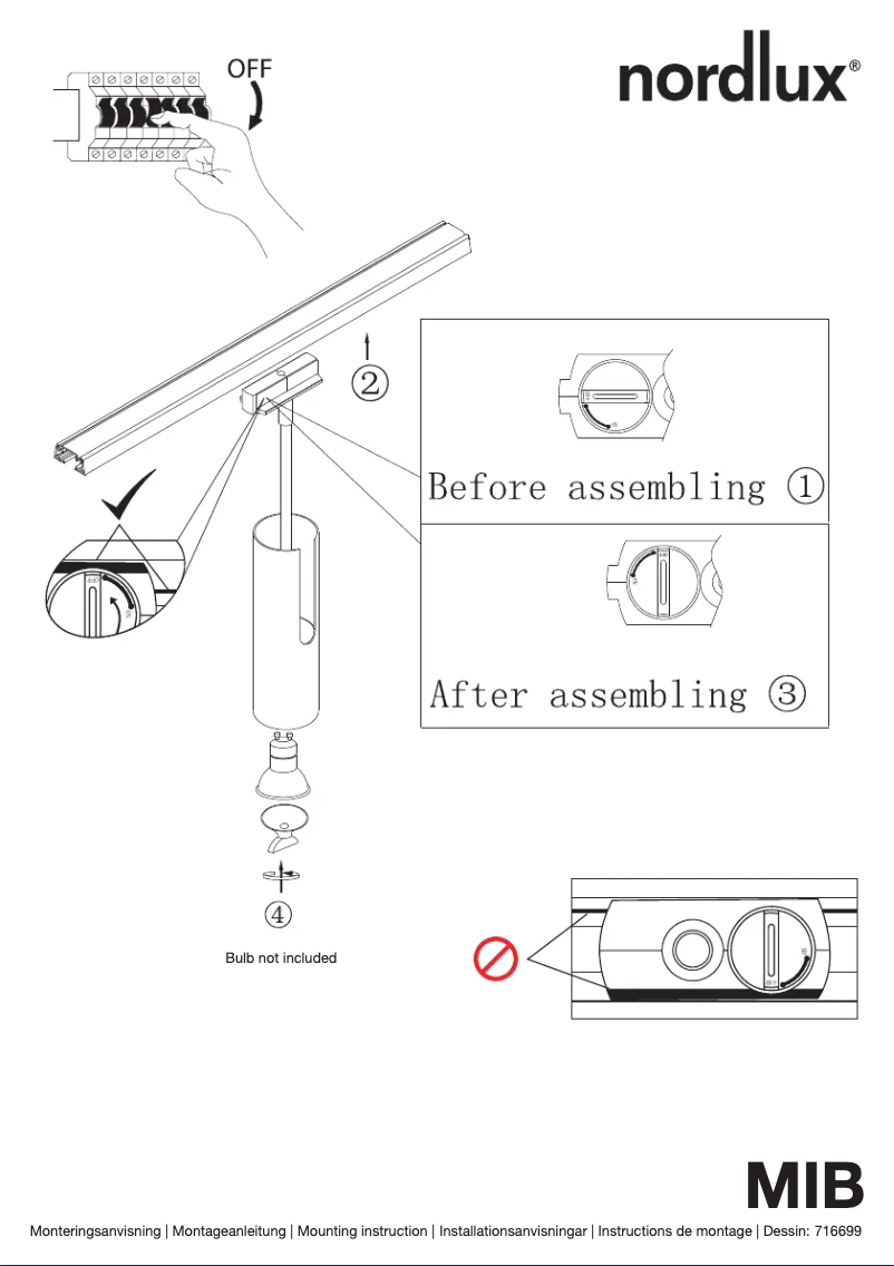 Page 1 de la notice Manuel utilisateur Nordlux MIB 6