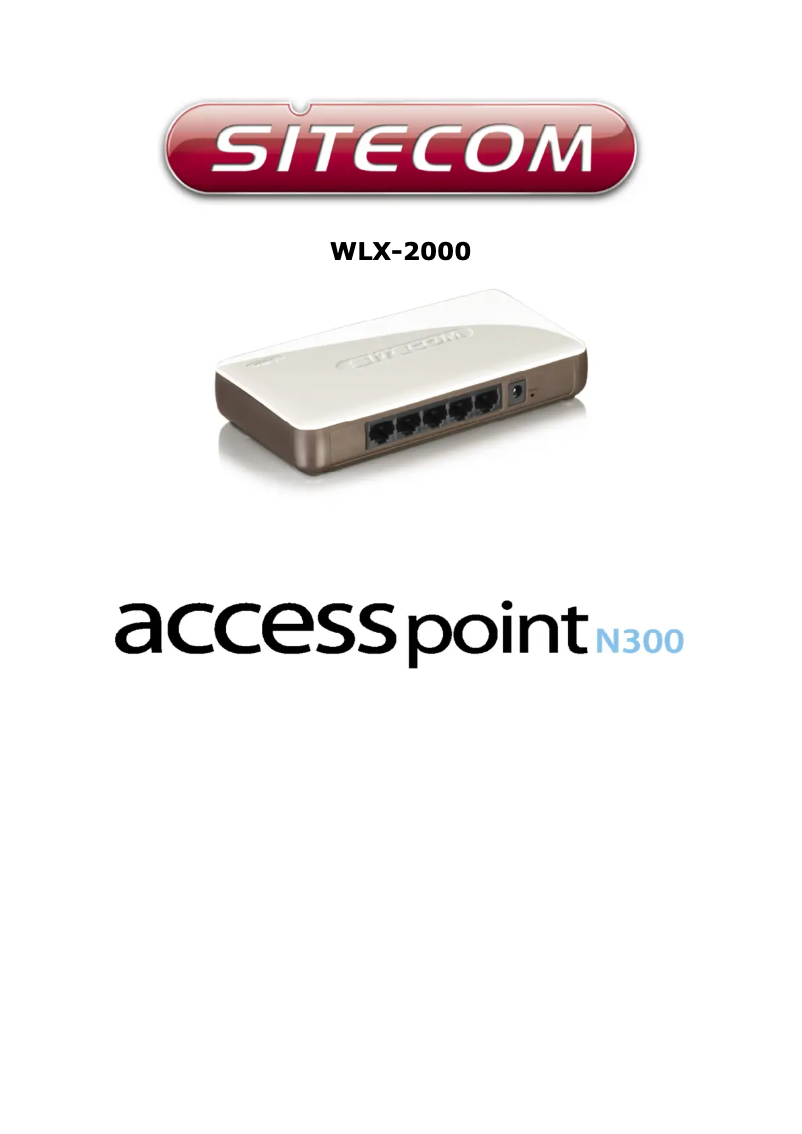 Page 1 de la notice Manuel utilisateur Sitecom WLX-2000