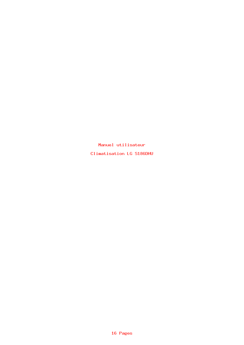 Page 1 de la notice Manuel utilisateur LG S186DHU