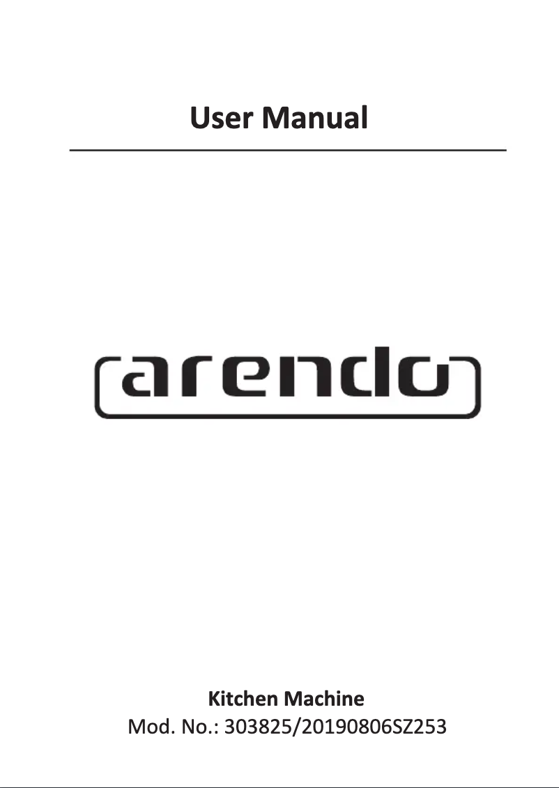 Page 1 de la notice Manuel utilisateur Arendo 303825