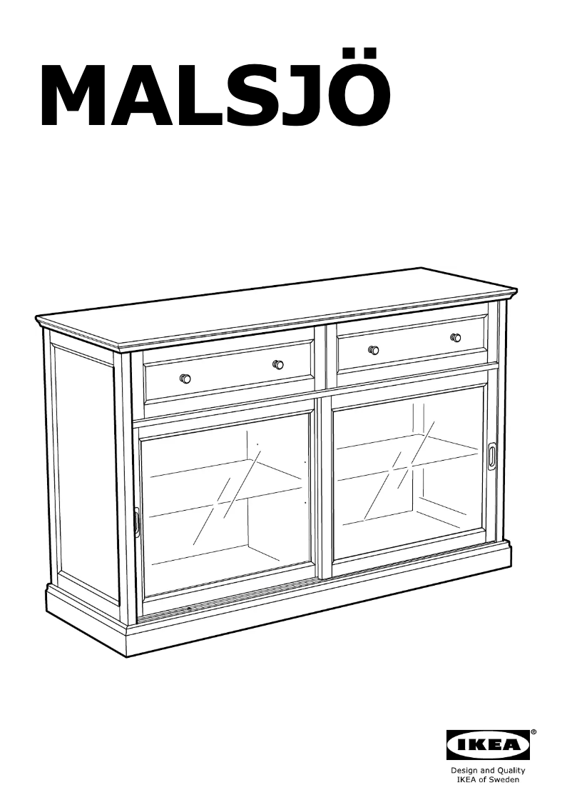 Page 1 de la notice Instructions / montage Ikea MALSJO