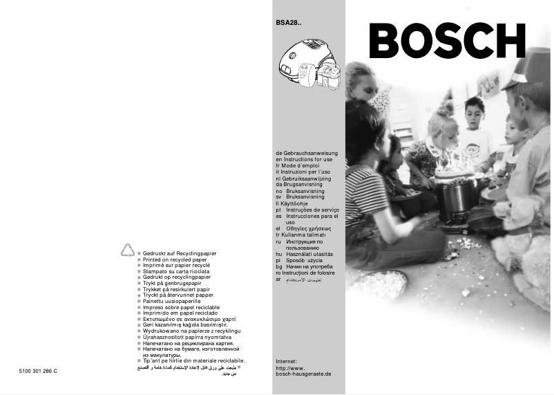 Page 1 of the manual User Manual Bosch BSA 2899
