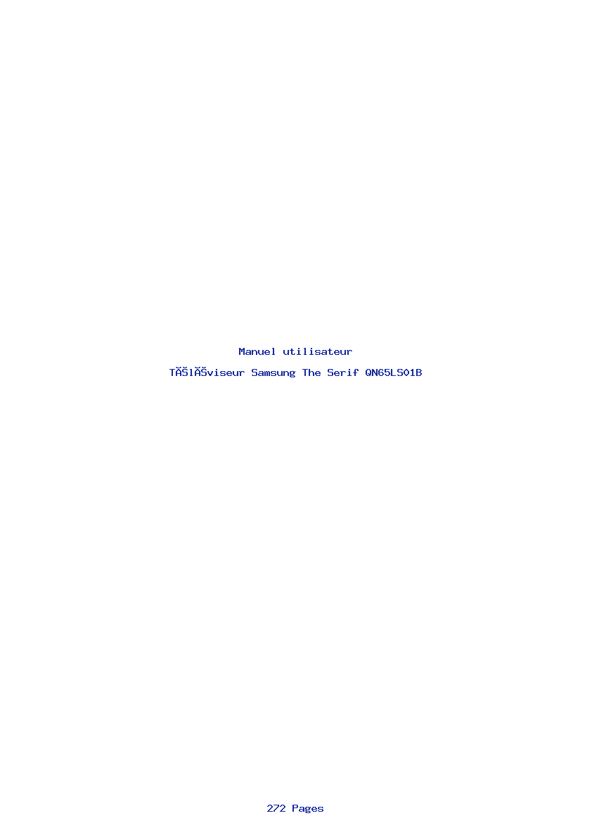 Image de la première page du manuel de l'appareil The Serif QN65LS01B