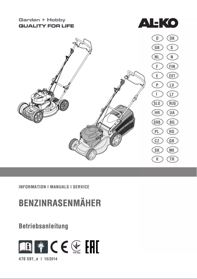 Page 1 de la notice Manuel utilisateur AL-KO Classic 4.65 SP-B Plus