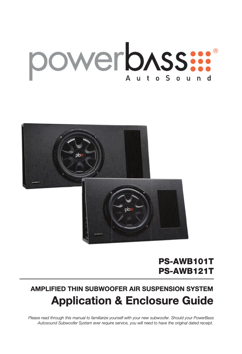 Página 1 del manual Manual de usuario PowerBass PS-AWB101T