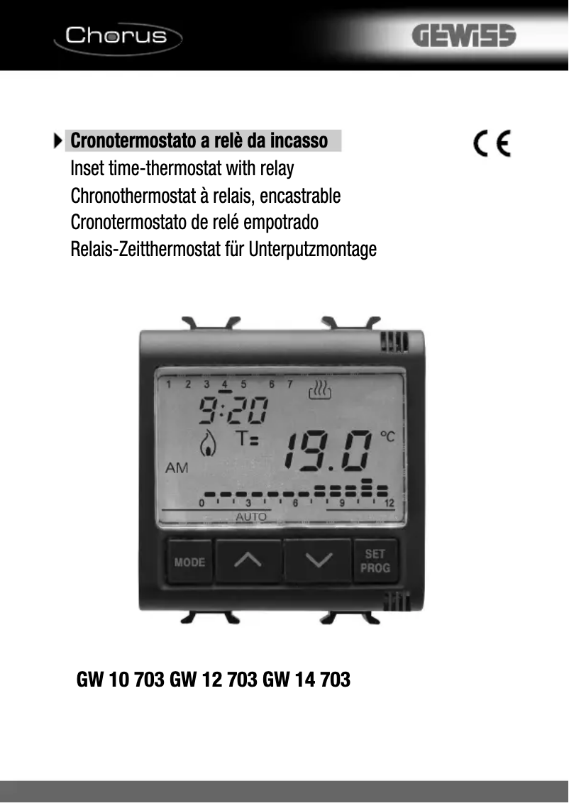 Página 1 del manual Manual de usuario Gewiss GW14703
