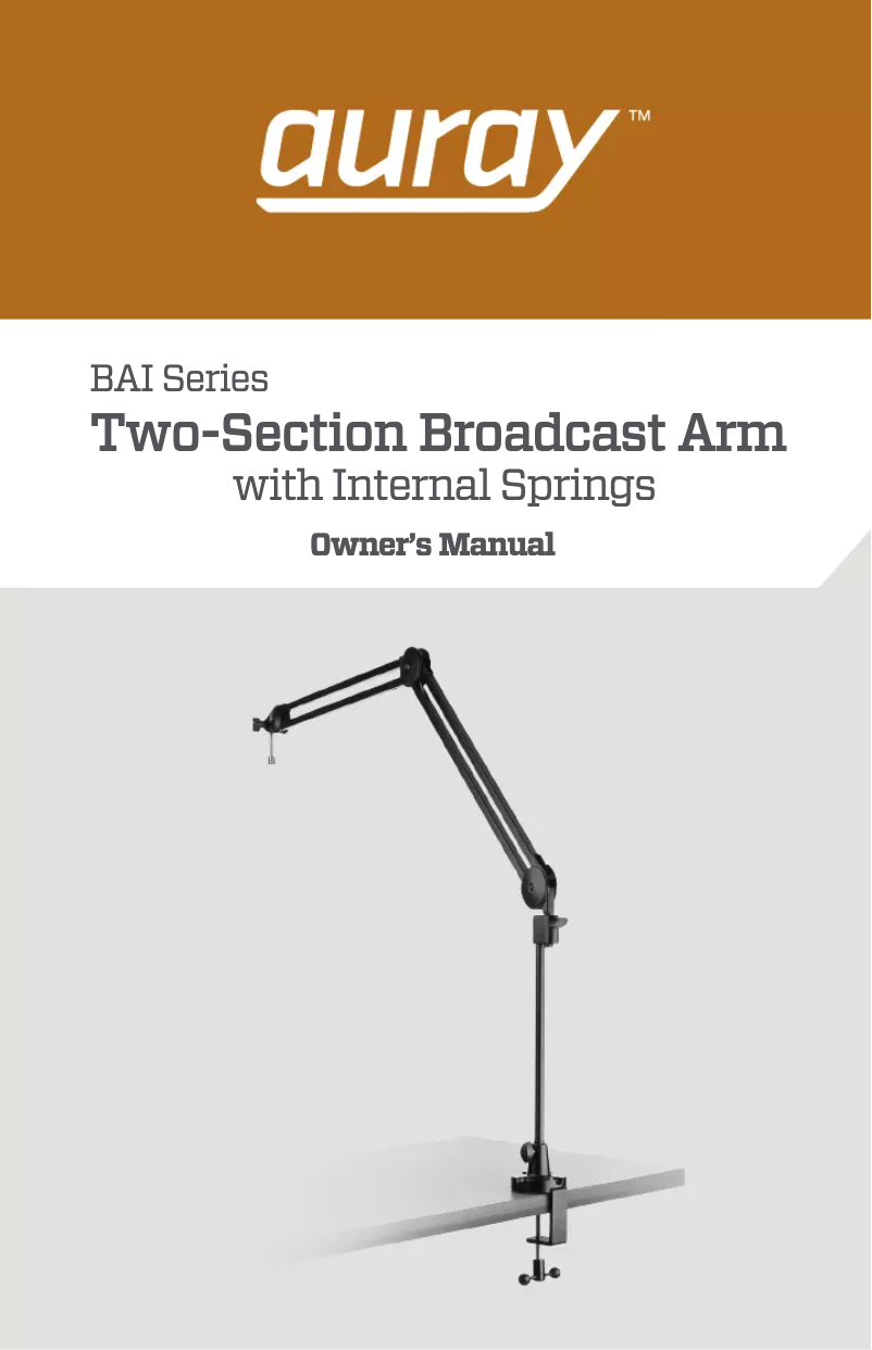 Page 1 of the manual User Manual Auray BAI-2N