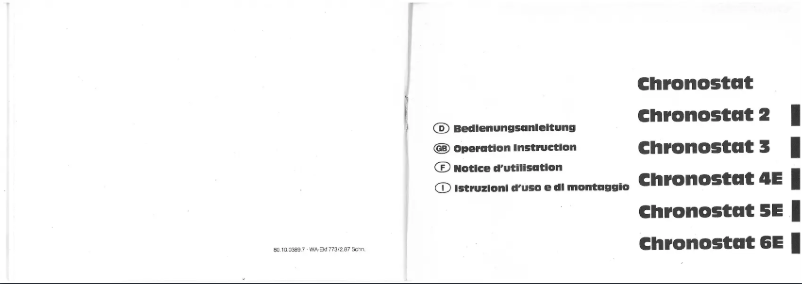 Page 1 de la notice Manuel utilisateur Grässlin Chronostat 4E