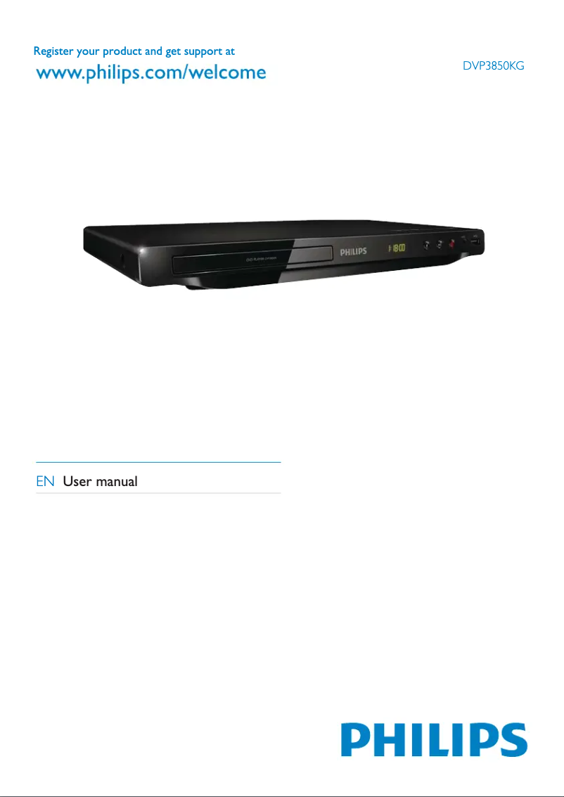 Página 1 del manual Manual de usuario Philips DVP3850KGX