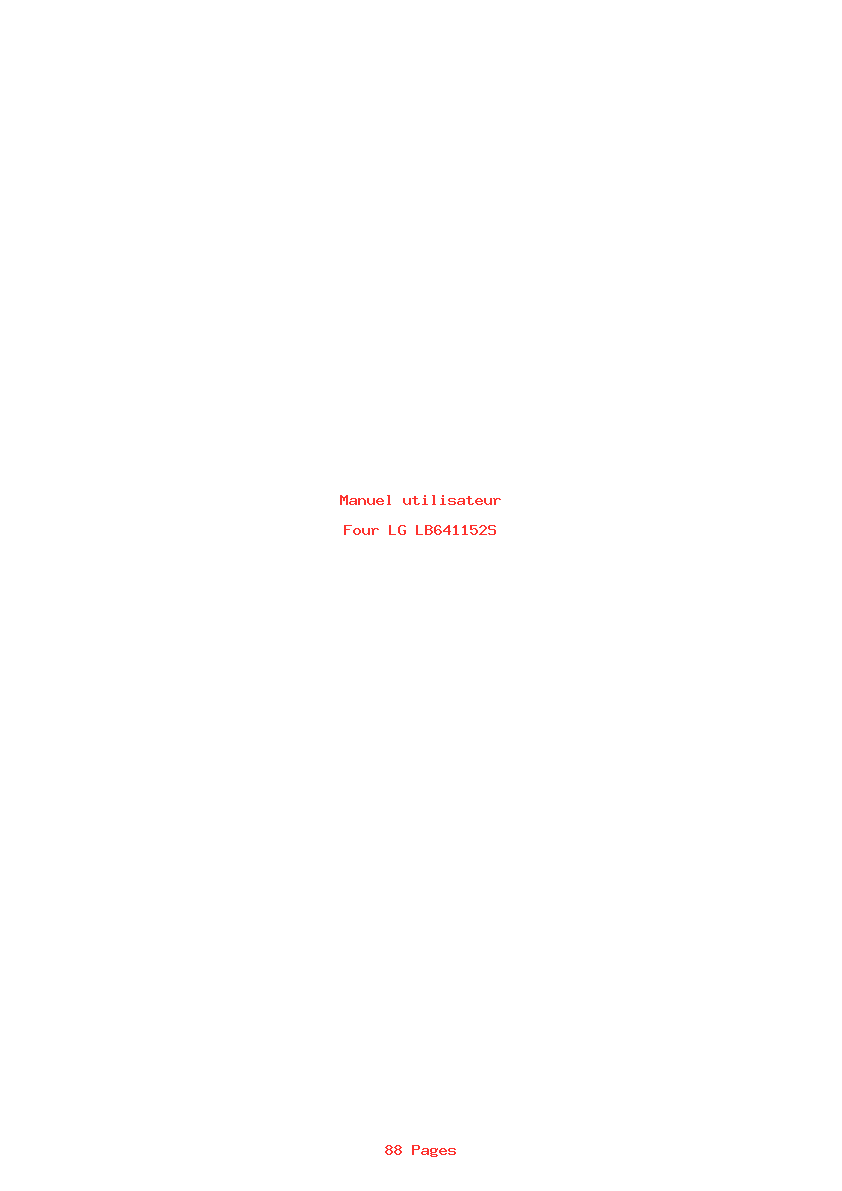 Page 1 de la notice Manuel utilisateur LG LB641152S