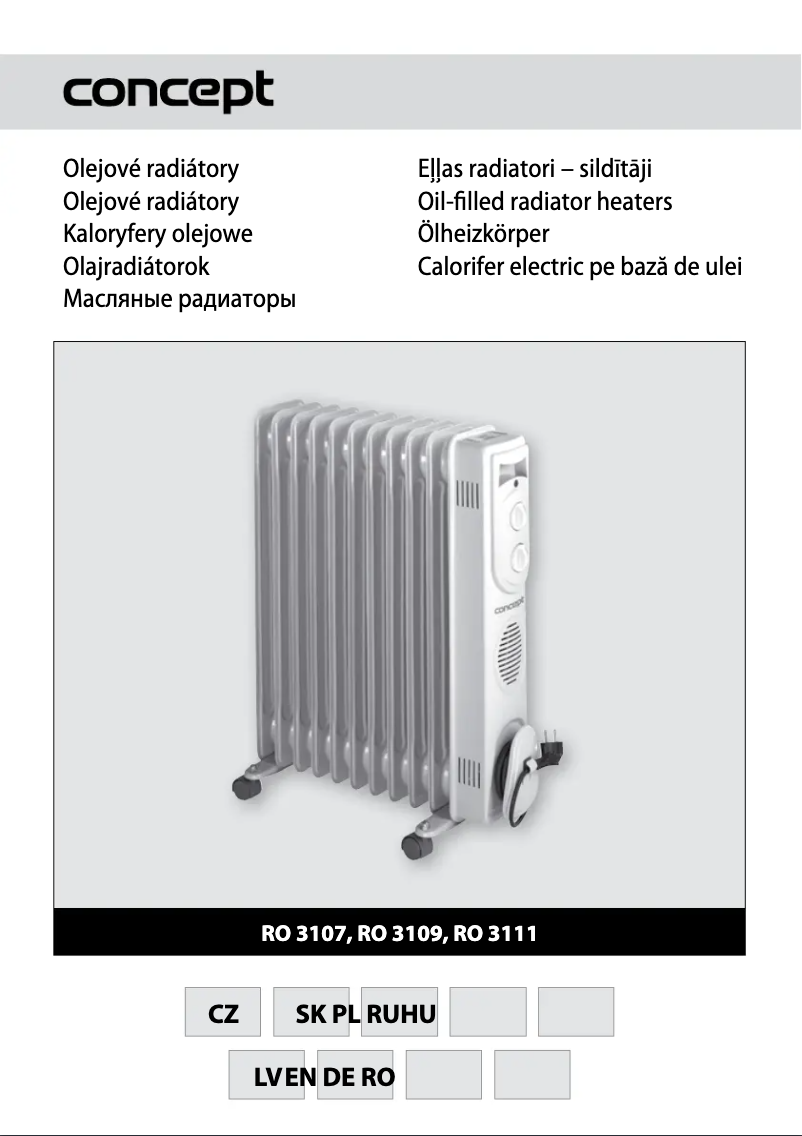 Page 1 de la notice Manuel utilisateur Concept RO-3111