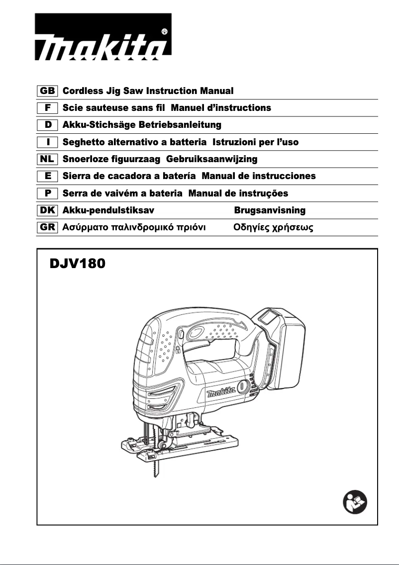 Page 1 de la notice Manuel utilisateur Makita DJV180