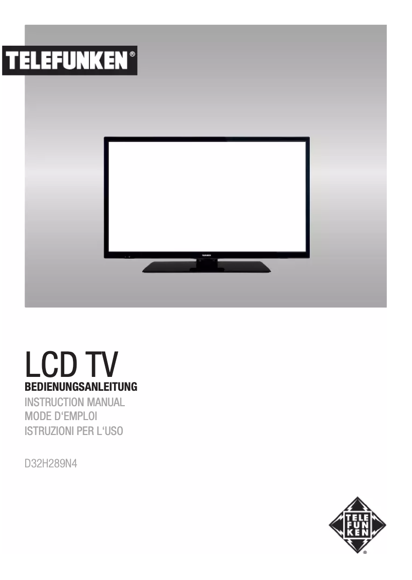 Page 1 de la notice Manuel utilisateur Telefunken D32H289N4