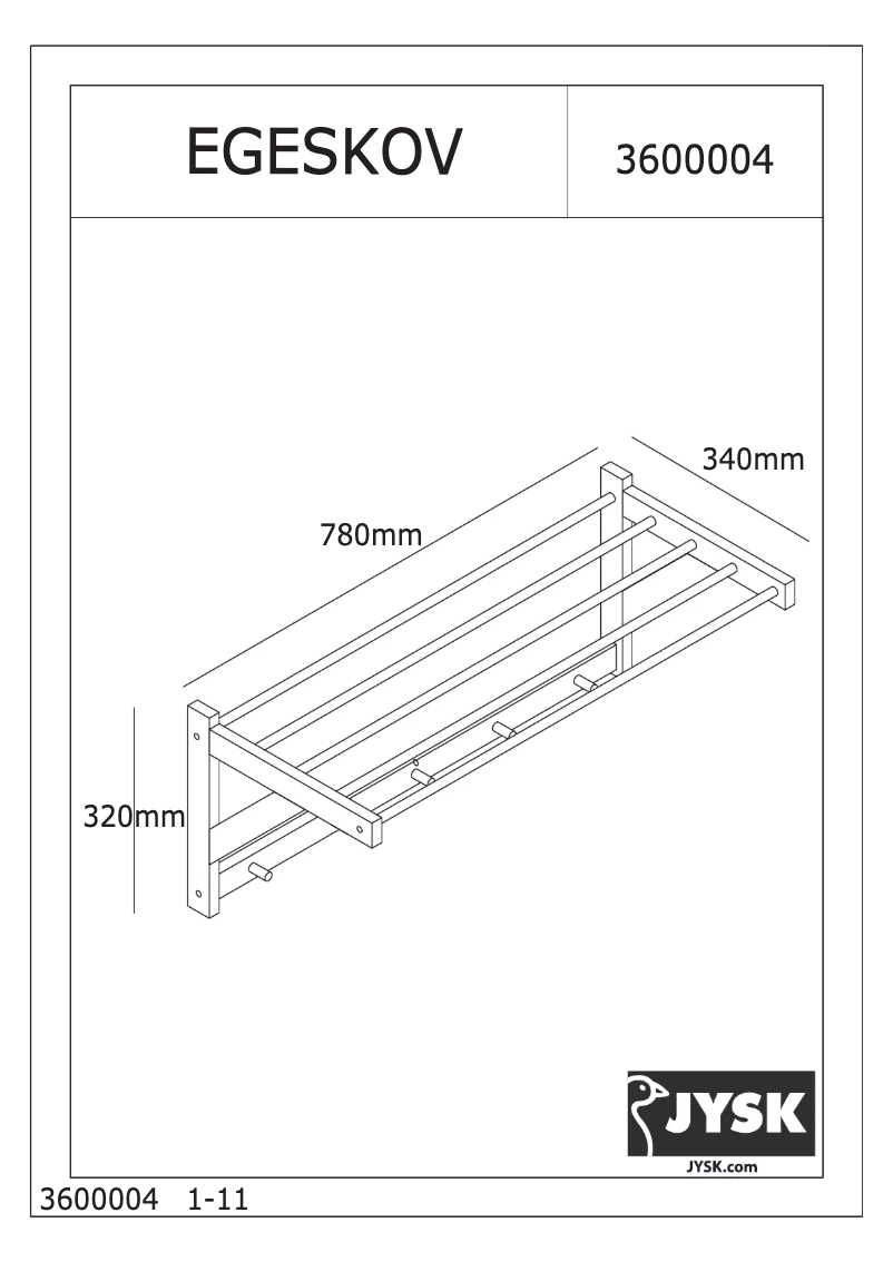 Page 1 de la notice Manuel utilisateur JYSK Egeskov