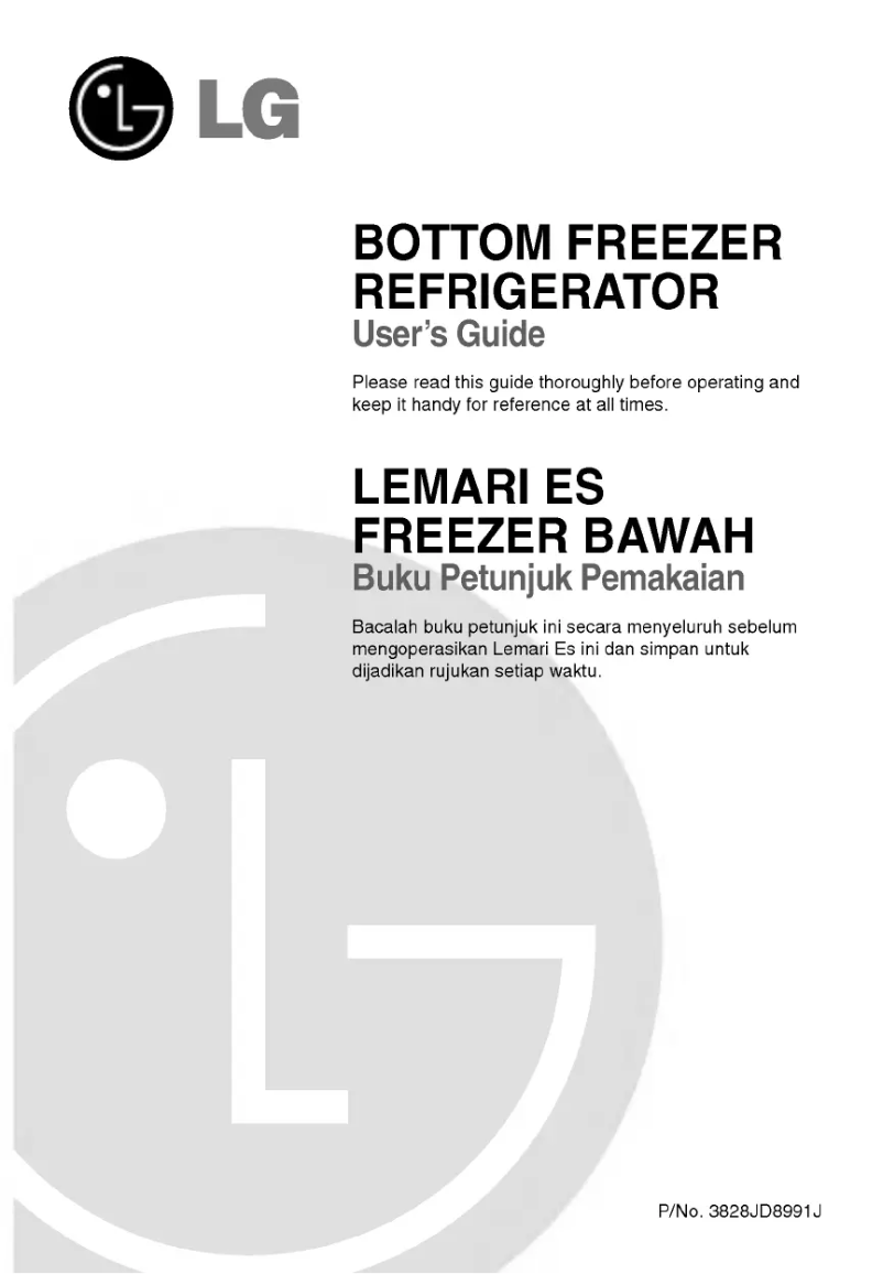 Page 1 of the manual User Manual LG GR-B218JTF