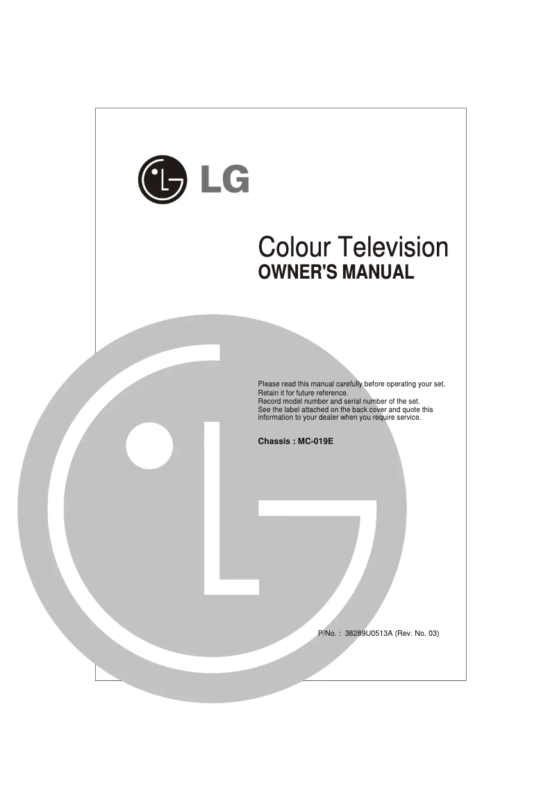 Page 1 de la notice Manuel utilisateur LG 21FG3RG-TY