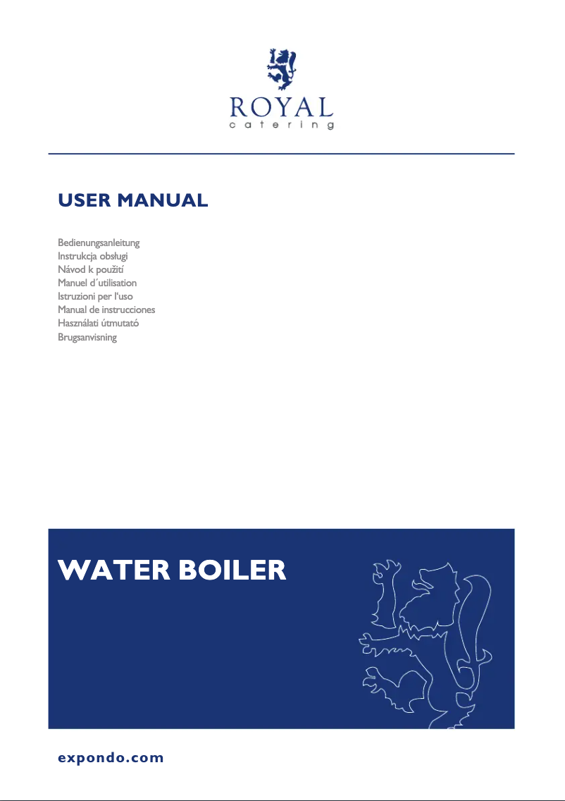 Página 1 del manual Manual de usuario Royal Catering RC-WBDW9