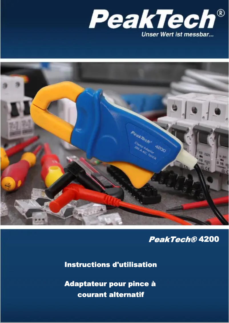 Page 1 de la notice Manuel utilisateur PeakTech 4200