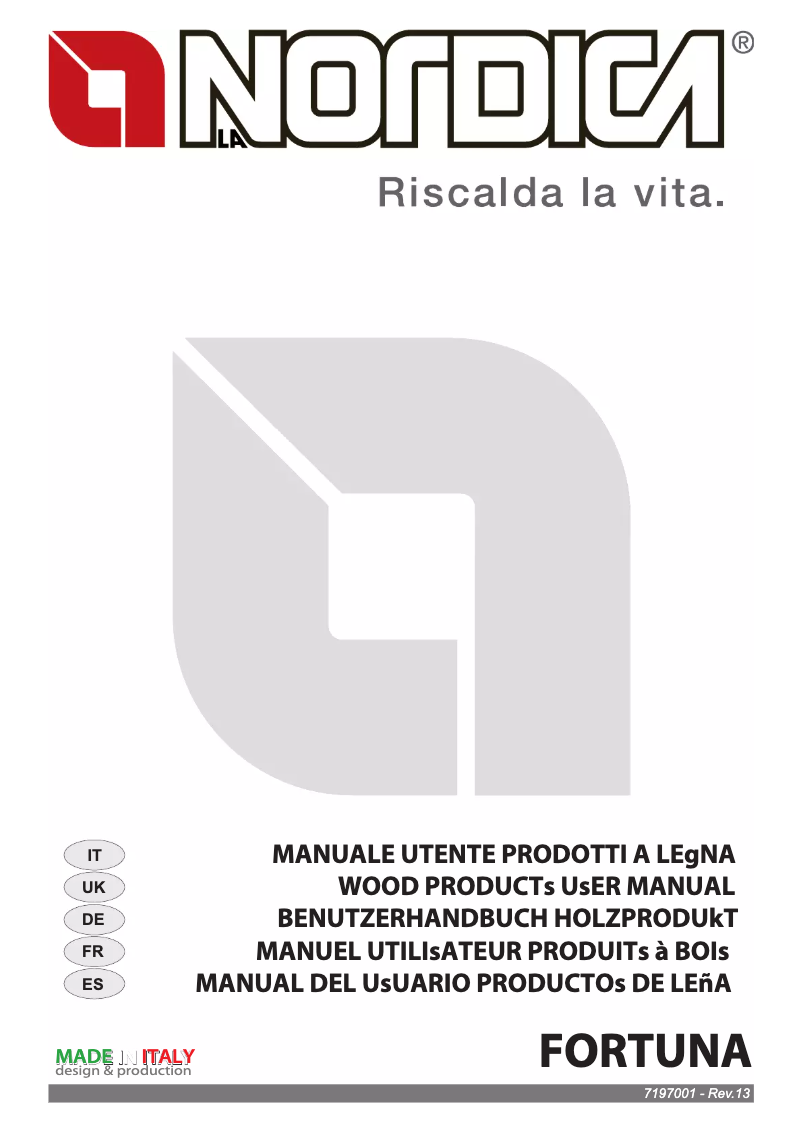 Page 1 de la notice Manuel utilisateur La Nordica Fortuna