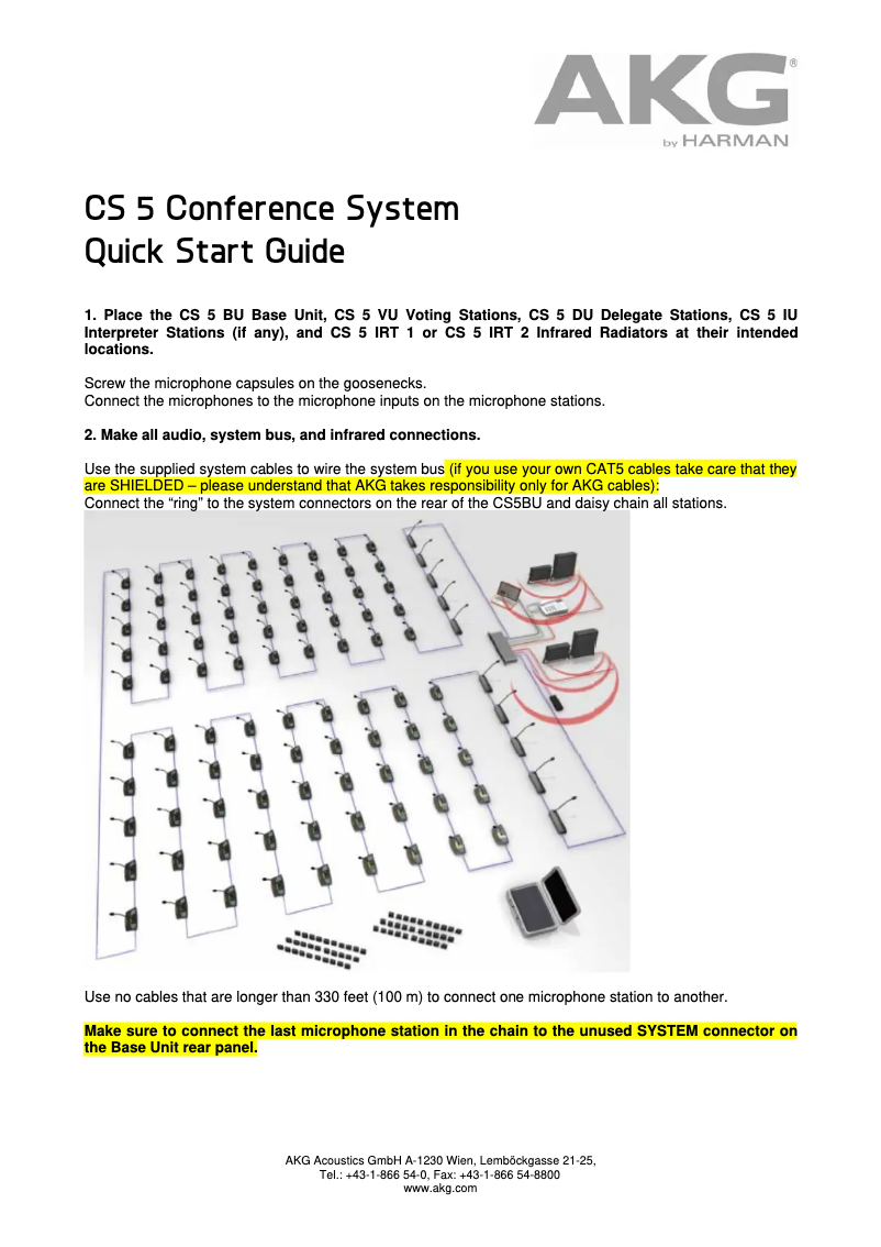 Page 1 de la notice Guide de démarrage rapide AKG CS5