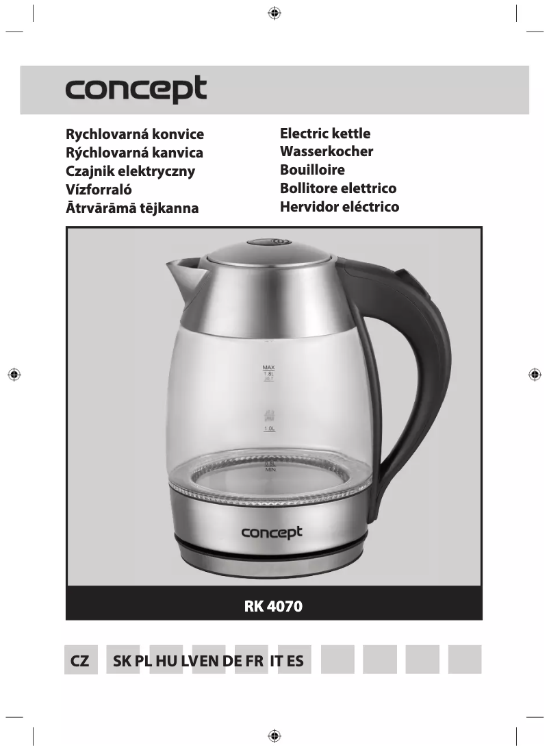 Page 1 de la notice Manuel utilisateur Concept RK4070