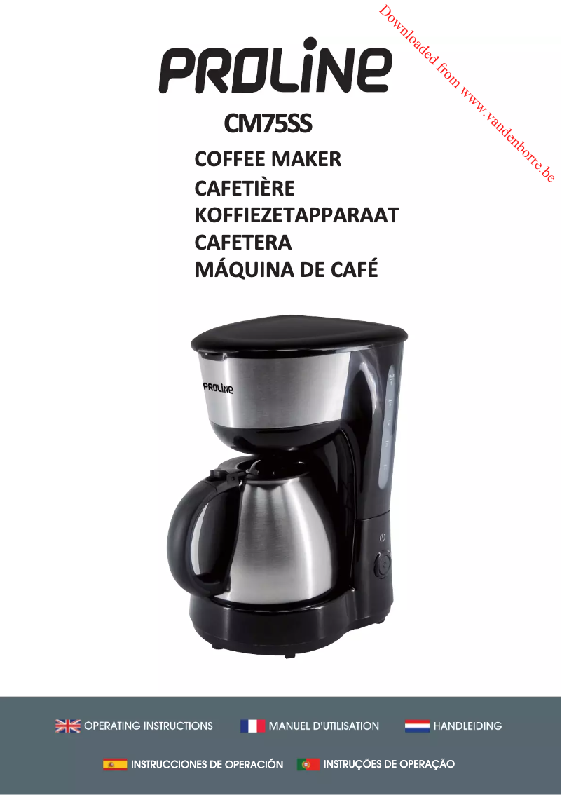 Page 1 de la notice Manuel utilisateur Proline CM75SS