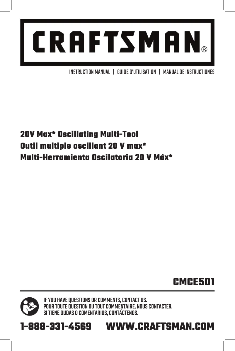 Page 1 of the manual User Manual Craftsman CMCE501
