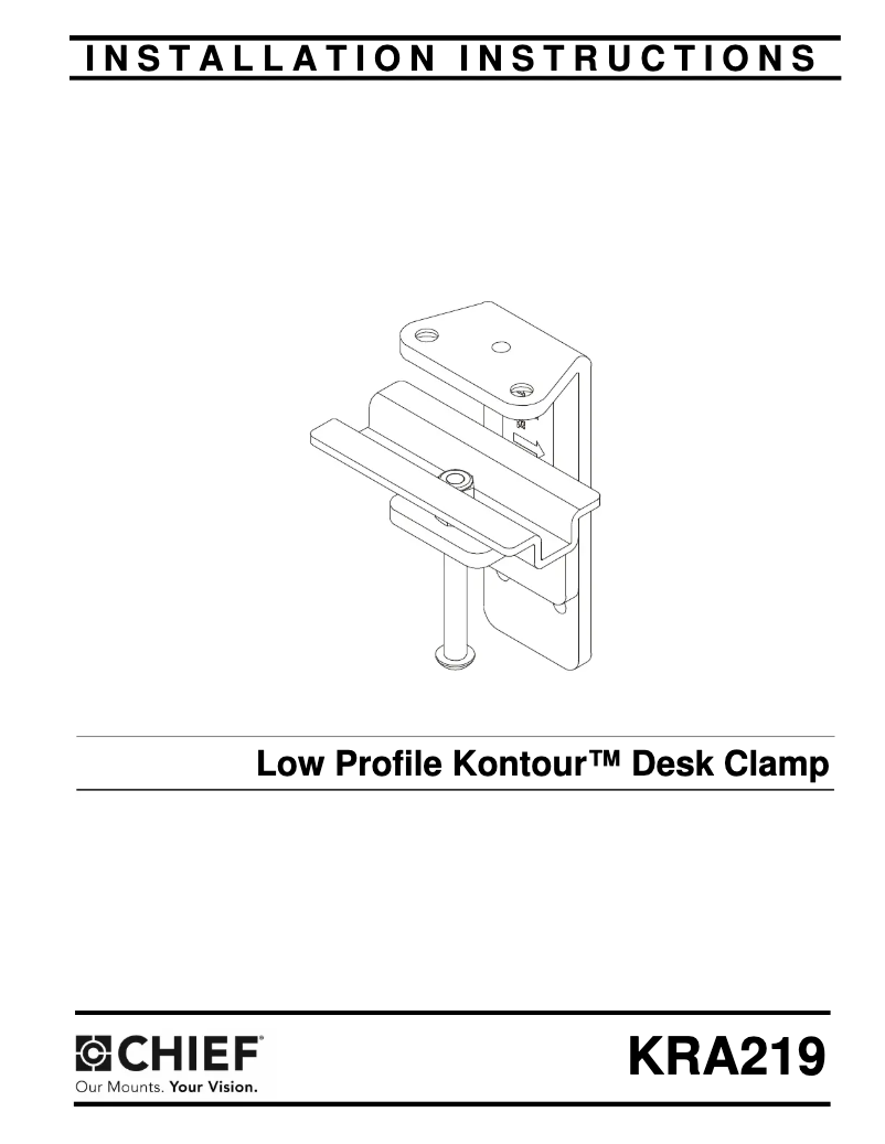 Page 1 de la notice Manuel utilisateur Chief KRA219B