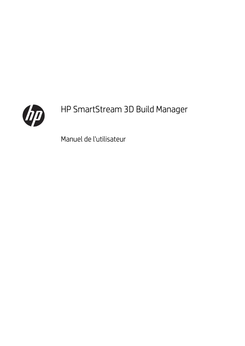 Page n°1 - Manuel utilisateur HP SmartStream 3D