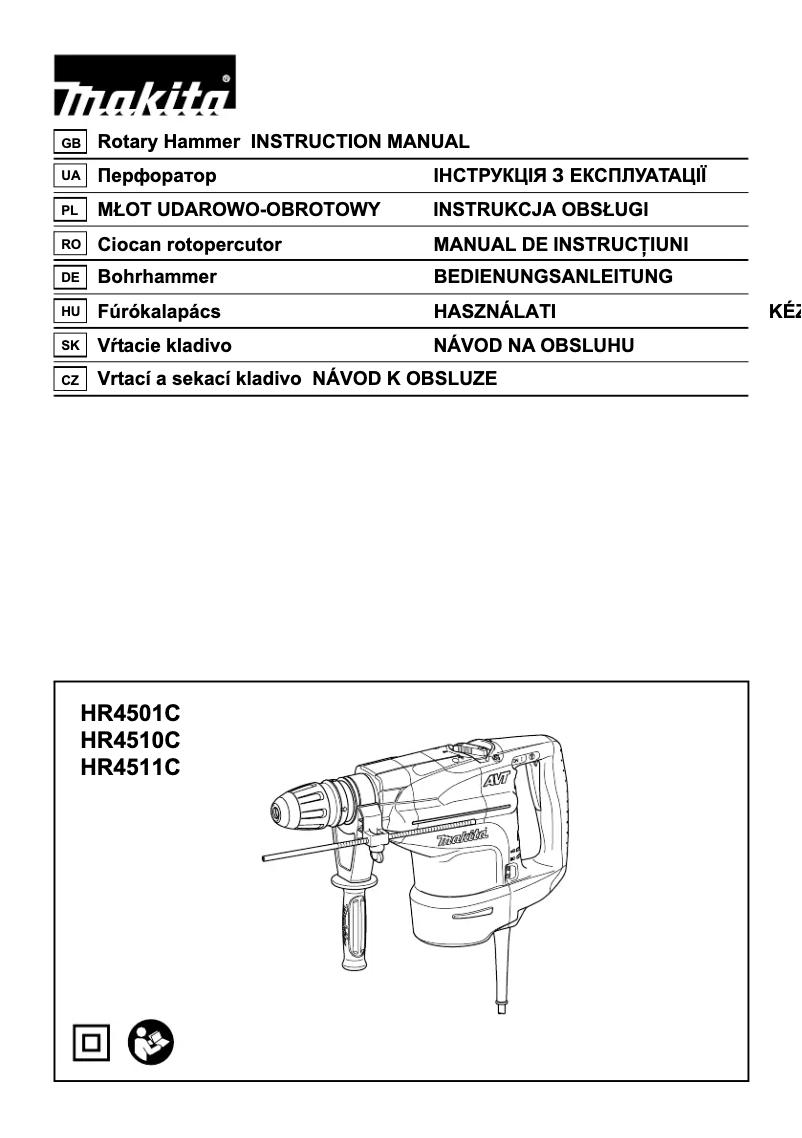 Page 1 de la notice Manuel utilisateur Makita HR4501C