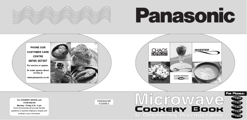 Page 1 de la notice Manuel utilisateur Panasonic NN-T535