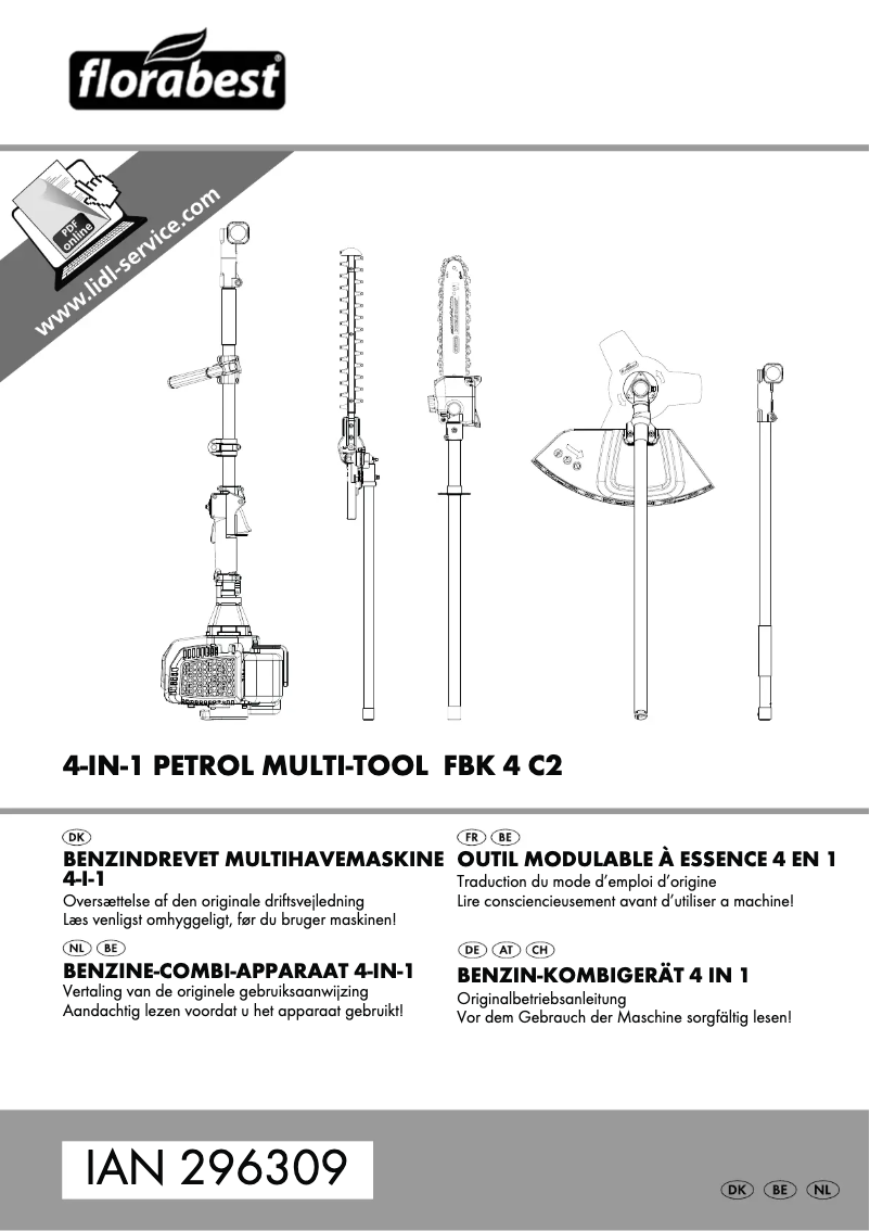 Page 1 de la notice Manuel utilisateur Florabest FBK 4 C2