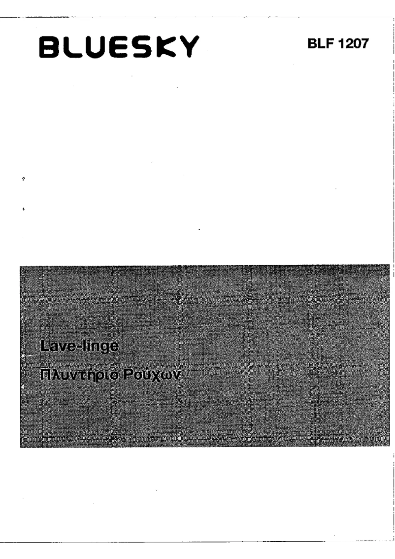 Page 1 de la notice Manuel utilisateur Bluesky BLF 1207