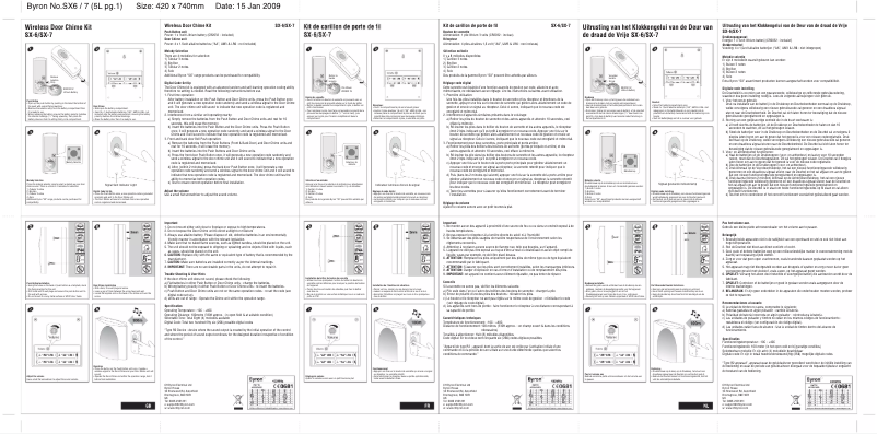Page 1 de la notice Manuel utilisateur Byron SX7