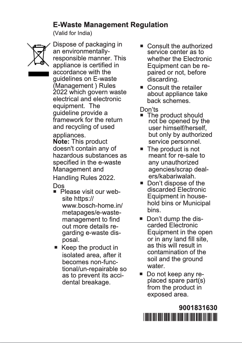 Page 1 de la notice Label énergétique Bosch PKE611FA2A