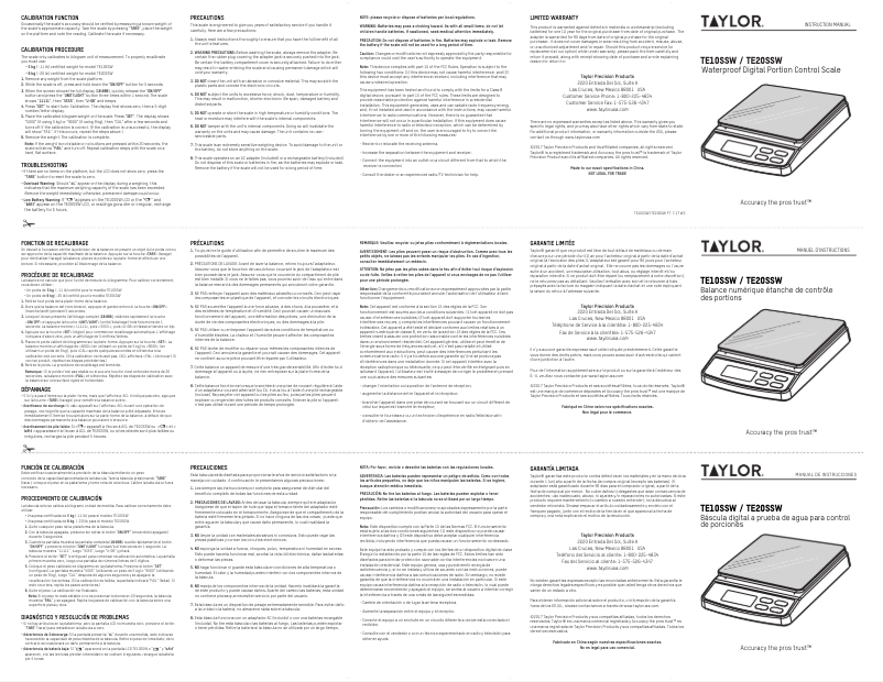 Página 1 del manual Manual de usuario Taylor TE10SSW