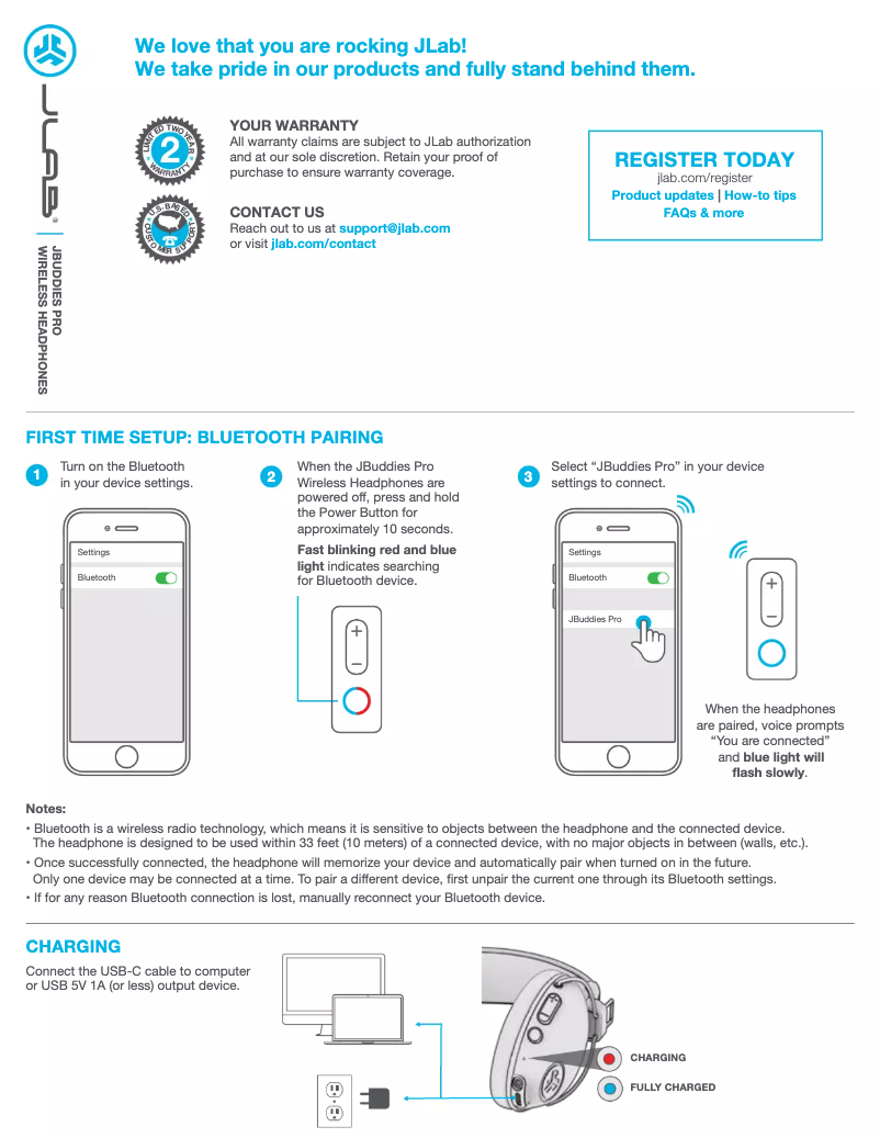 Página 1 del manual Manual de usuario JLab JBuddies Pro